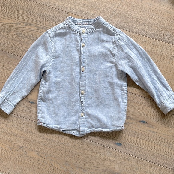 Zara basic woven button down - Picture 1 of 4